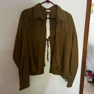 Acacia tie back button up shirt